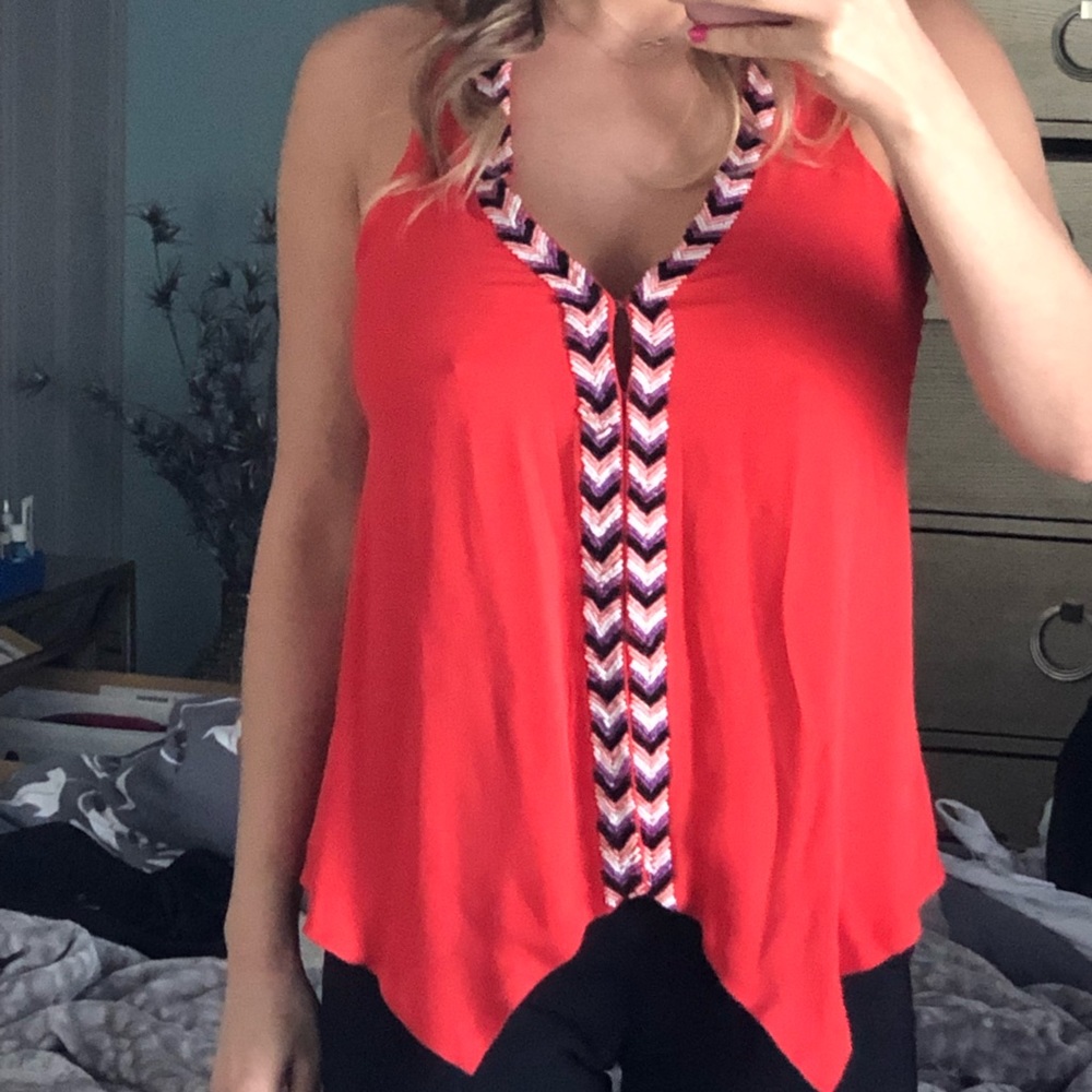 Parker coral beaded top